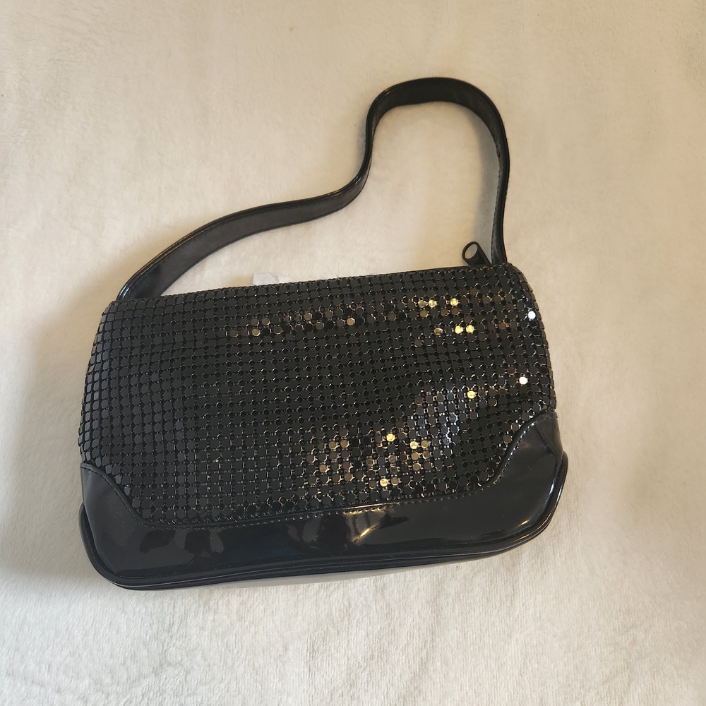 Chic Black Sequin Shoulder Bag